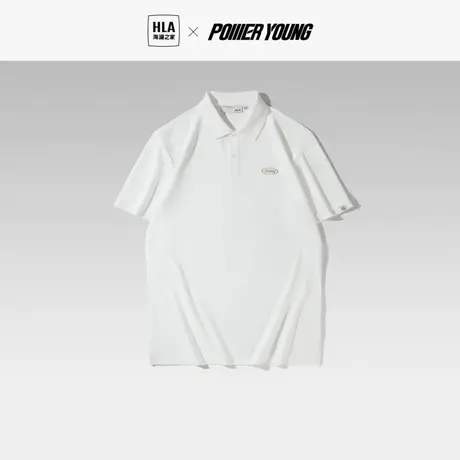 HLA/海澜之家POWER YOUNGPOLO衫2023春夏新款珠地透气刺绣短袖男商品大图