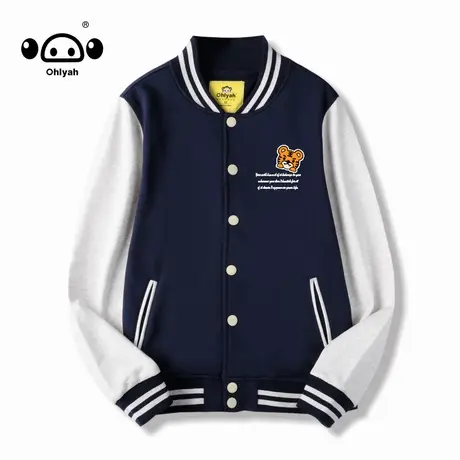 Ohlyah棒球服外套女春秋季ins潮2023新款休闲夹克牌宽松大码上衣商品大图