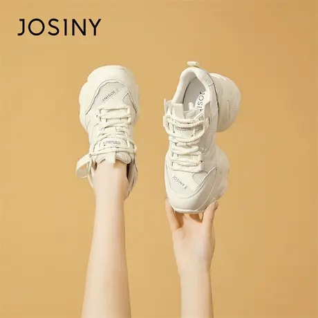 Josiny/卓诗尼老爹鞋女款2024春季新款厚底增高小个子运动休闲鞋商品大图