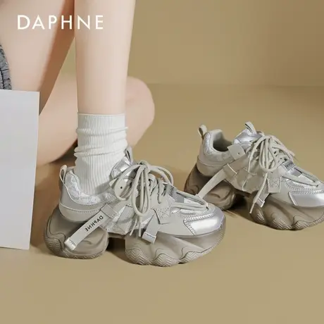 达芙妮厚底老爹鞋女2025新款夏季轻便透气运动鞋夏增高百搭休闲鞋商品大图