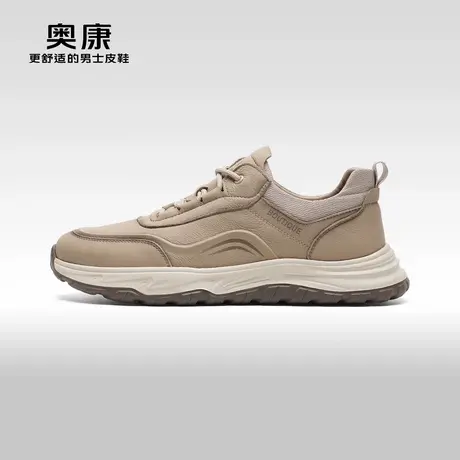 【门店发货】Aokang奥康秋季新款时尚运动鞋男真皮舒适软底鞋图片