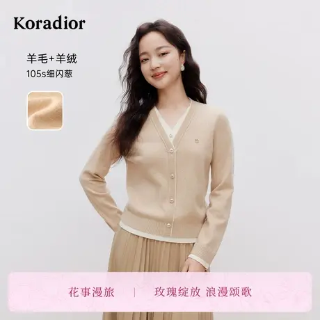 【风雅新舒】Koradior珂莱蒂尔2025年春季新款舒适通勤针织衫女商品大图
