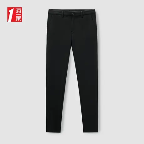 海一家简约舒适长裤2023秋季新款中腰直筒基础款男士休闲裤图片