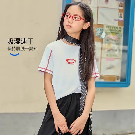 回力童装短袖T恤女童夏季儿童短款运动上衣2025新款大童速干衣PL图片