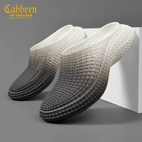 Cabbeen/卡宾拖鞋外穿男高端户外潮流软底夏季轻便防滑4D包头拖鞋商品大图