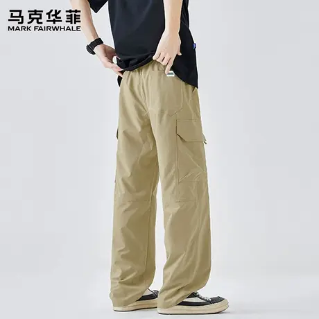 马克华菲美式休闲裤男秋季2025新款宽松直筒裤男士伞兵工装长裤X商品大图