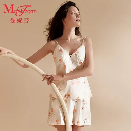 【玉兰】曼妮芬女性感吊带睡衣背心舒适家居服法式甜美碎花商品大图