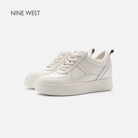 Nine West/玖熙厚底小白鞋女2025新款百搭休闲运动板鞋增高松糕鞋图片