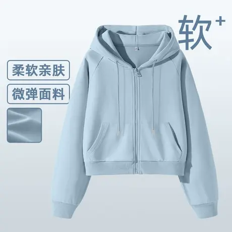 NOW真维斯连帽开衫卫衣外套女2025新款今年流行爆款初秋短款上衣商品大图