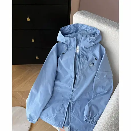 唐狮秋冬款女外套连帽净色工装休闲韩版慵懒风百搭上衣时尚爆款tu图片