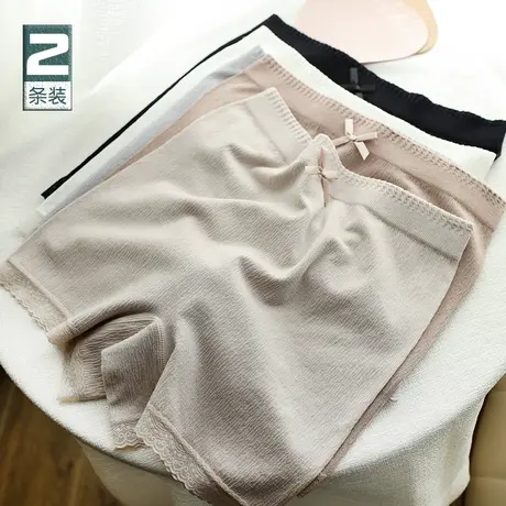 安全裤女防走光中腰蝴蝶结无痕打底内裤二合一不卷边保险夏天薄款商品大图