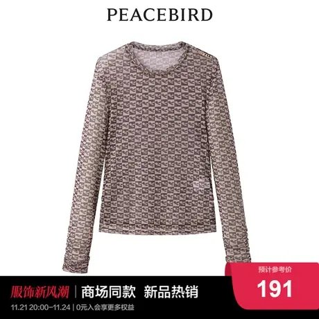 【商场同款】太平鸟迪士尼联名2023秋新款网眼满印上衣A3CDD3401图片