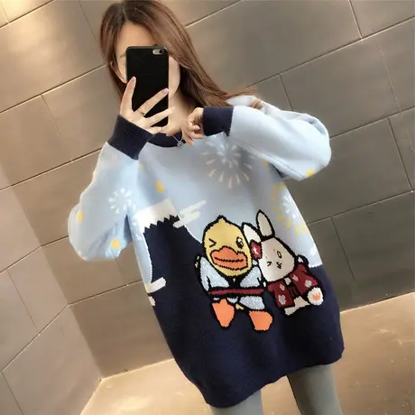 毛衣女装2023年新款秋冬季女士冬款冬装宽松外穿加厚打底衫洋气潮图片