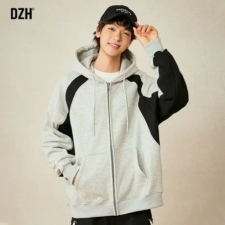 男士开衫卫衣外套男秋季潮流百搭男装2023新款美式重磅运动服夹克商品大图