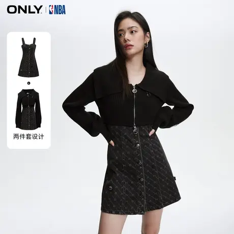 ONLY奥莱春季新款NBA联名款翻领套装短裙牛仔连衣裙女图片