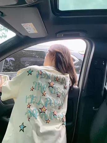 国潮潮牌街纯棉短袖T恤女甜酷女孩夏季新款宽松打底设计圆领上衣商品大图