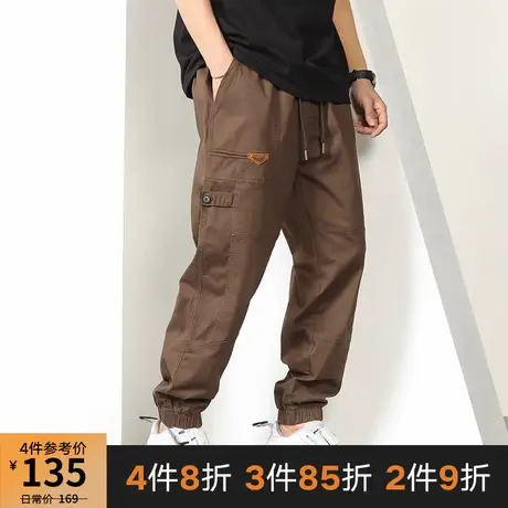 GxxH潮牌大码男装2023春季宽松男士个性美式休闲加大号休闲束脚裤商品大图