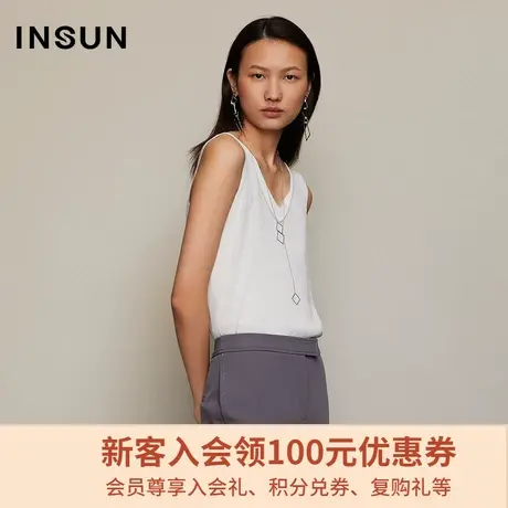 恩裳春秋季设计师联名款都市摩登吊带优雅时尚毛针织衫商品大图