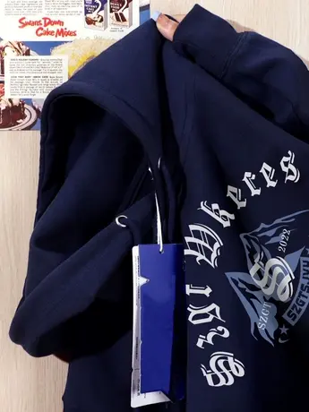 潮牌美式vintage连帽卫衣女大码宽松秋冬季加绒复古港风chic外套商品大图