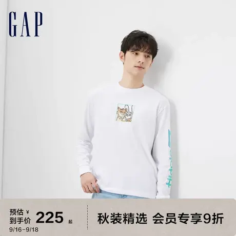 【疯狂动物城联名】Gap男女装秋季2023新款长袖T恤771429休闲上衣图片