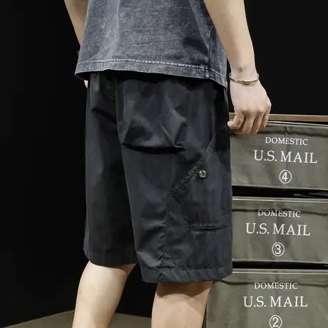 休闲短裤男士五分裤夏季薄款潮牌5分宽松大码多袋工装裤子男新款商品大图