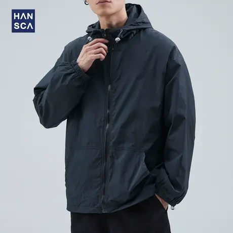hansca冰丝防晒衣男夏季薄款防紫外线户外钓鱼凉感透气开衫外套男图片