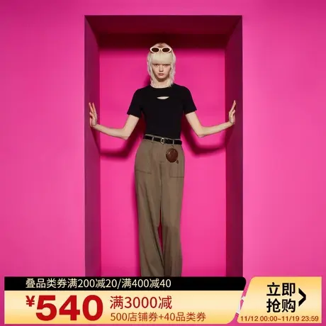 Juicy Couture橘滋2023新款绿野仙踪垂感阔腿女休闲裤商品大图