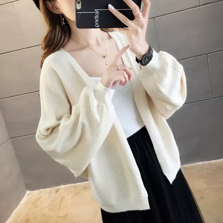 网红女士毛衣外搭秋装2021年新款秋季洋气针织开衫外套春秋外穿潮商品大图