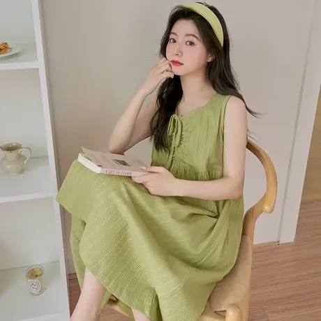 南极人睡衣女夏天吊带睡裙夏季大码背心家居服2023年新款薄可外穿商品大图