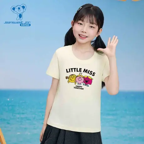 真维斯×奇先生妙小姐联名儿童夏季新款圆领男女童同款印花T恤NZ图片