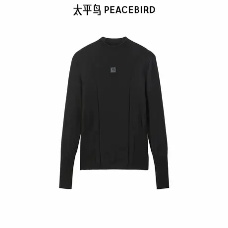 太平鸟春秋休闲高级气质品质半高领运动打底线套衫图片