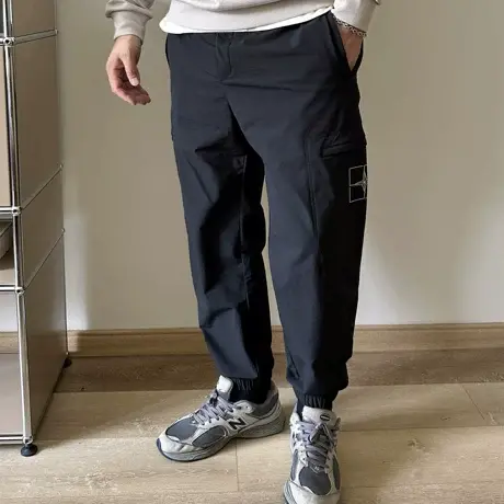 大依无忧大码男装秋款潮胖子束脚弹力裤子加肥加大男士运动休闲裤商品大图