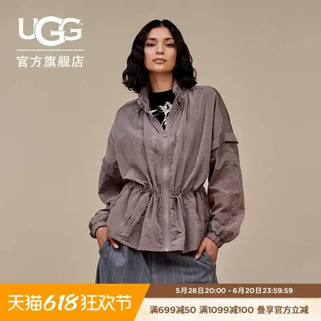 UGG春季新款女士舒适时尚纯色长袖休闲轻盈全拉链夹克外套1167538图片