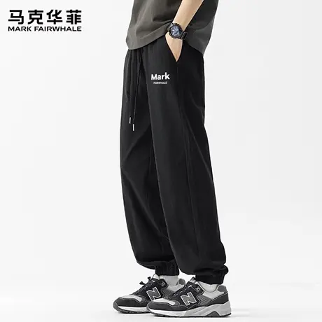 马克华菲纯棉休闲裤男夏季2025新款百搭卫裤薄款运动长裤男款裤子图片