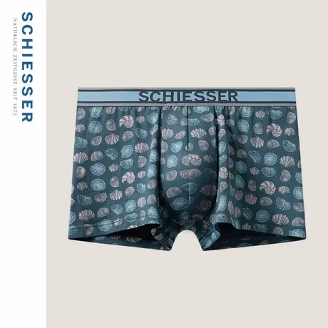 SCHIESSER舒雅男士50S莫代尔花柔软亲肤透气无痕平角内裤22601T商品大图