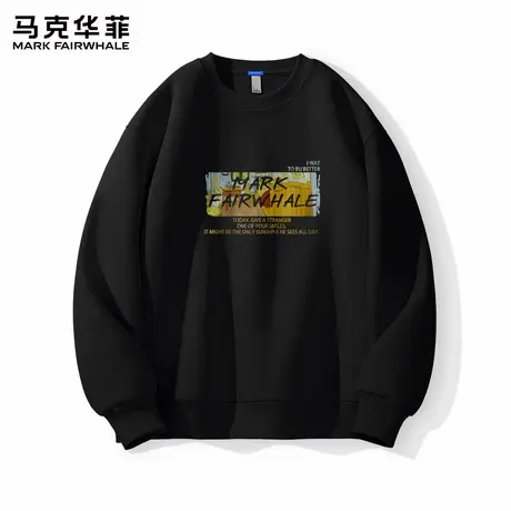 马克华菲男士卫衣2025新款秋季圆领上衣男美式高街潮牌秋装男款X图片