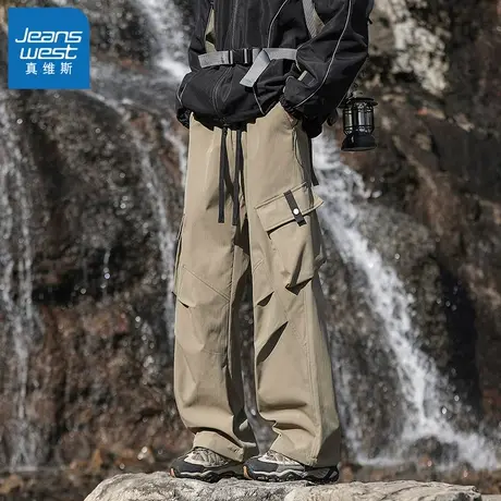 N5真维斯男士工装裤2025新款秋季户外潮牌宽松直筒休闲裤男款裤子商品大图