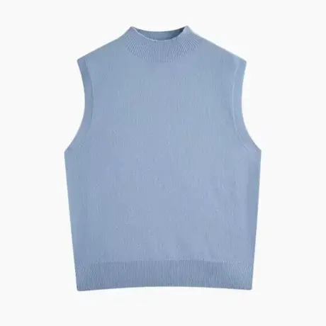 享永子【初秋标配】100%绵羊毛马甲背心纯色复古通勤百搭图片