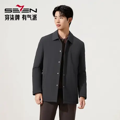 【无缝工艺】柒牌棉衣秋冬中长款时尚休闲中青年冬季保暖外套男装图片