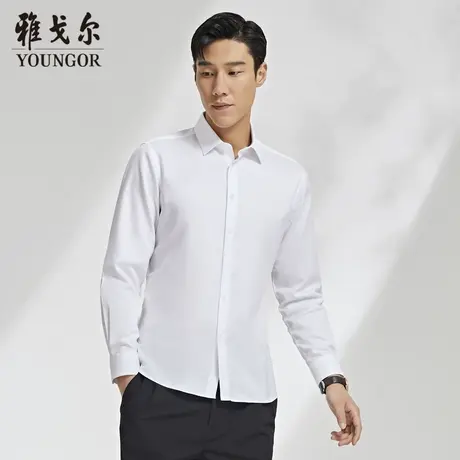 雅戈尔奥莱 男装商务休闲长袖衬衫DP免烫商务休闲衬衣男商品大图