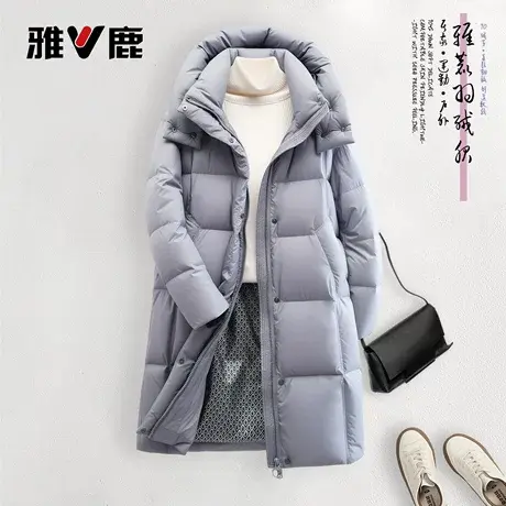 雅鹿琥珀流光风中长款羽绒服女26新款爆款户外休闲大气保暖外套图片