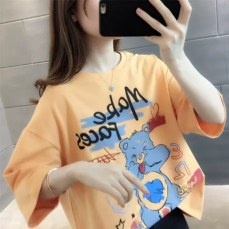 春装短袖2023年新款t恤女宽松韩版设计感小众打底衫夏装ins潮网红图片