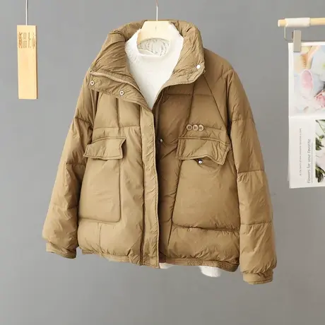 学院风冬季冬装韩版棉服女2024常规宽松面包服羽绒棉袄加厚外套女商品大图