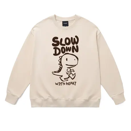 国潮青少年卫衣男士秋冬加绒加厚美式hiphop嘻哈小恐龙中长款打底图片