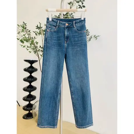 粉丝专享2023秋冬新款牛仔裤女长款宽松牛仔直筒裤裤休闲裤商品大图