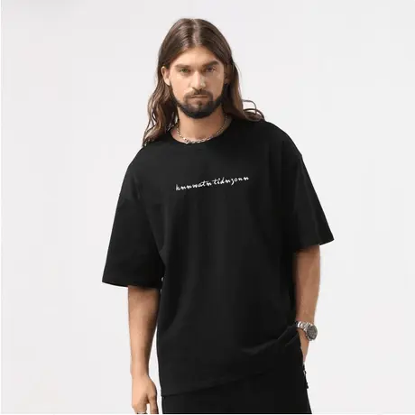 Ohlyah高街潮流字母男女款圆领短袖T恤ins宽松大码青少年夏装半袖商品大图