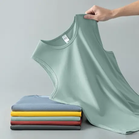 莫代尔冰丝背心男健身运动坎肩夏季冰丝凉感速干无袖t恤篮球跨栏商品大图