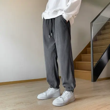 休闲裤男士宽松灯芯绒束脚裤春秋款美式百搭青少年潮牌ins卫裤子商品大图