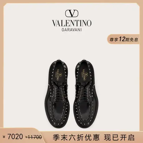 [季末优惠]华伦天奴VALENTINO男士 GENTLEGLAM 小牛皮德比鞋商品大图
