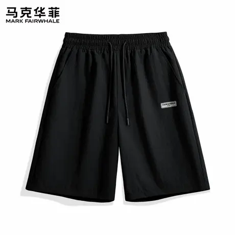 马克华菲运动短裤男夏季2025新款复古百搭休闲裤男款宽松五分裤子图片